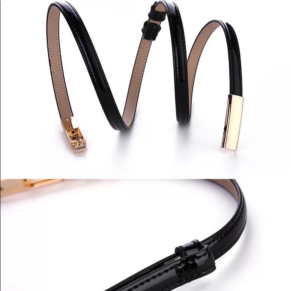 NEW Adjustable Strap Length Fashion Women's Versatile PU Leather Skinny Belt - Picture 5 of 5